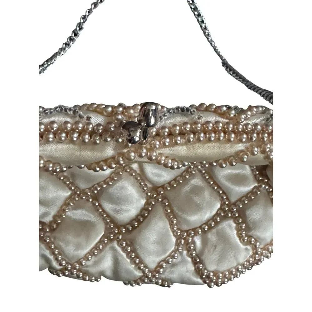 VTG Beaded Purse Bag by Debbie Made‎ in Japan Flapper Night Out Chain READ